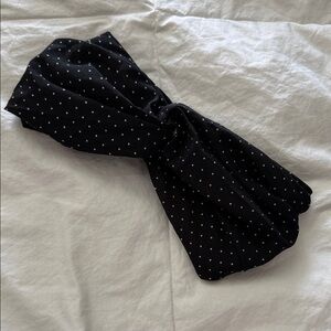 Zara Black and White Polka Dot Knotted Headband